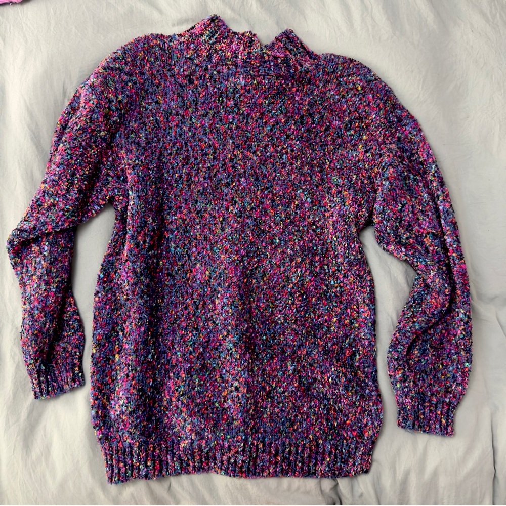 80s Vintage Express. Multicolored knit sweater. Size Small